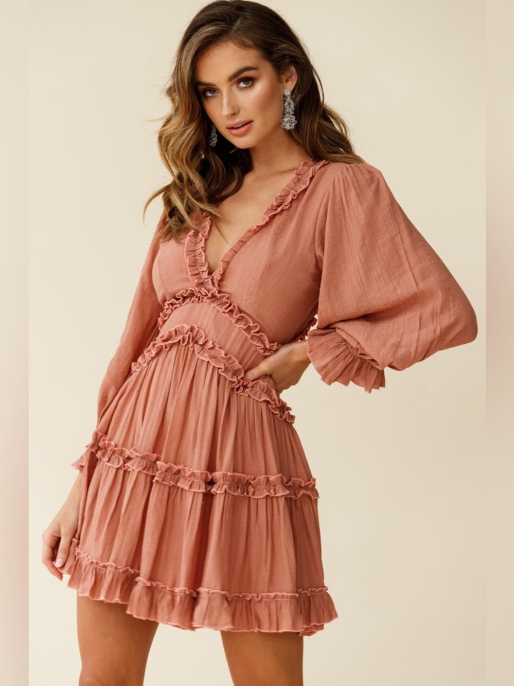 Ruffled Mini Dress